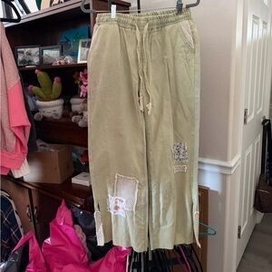 POL Olive Patchwork Joggers